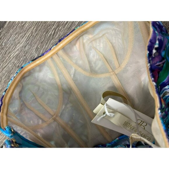 Bronx and Banco Selma Mini Dress Silk Fringe Drape Strapless Cocktail Size Small - Picture 7 of 16